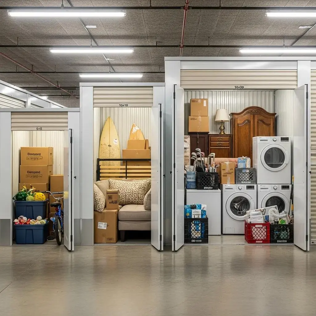 Different sizes of storage units showcasing versatility for various customer needs