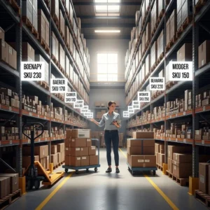 Organized business inventory storage area demonstrating improved operational efficiency