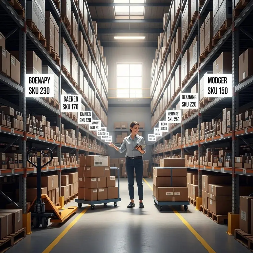 Organized business inventory storage area demonstrating improved operational efficiency