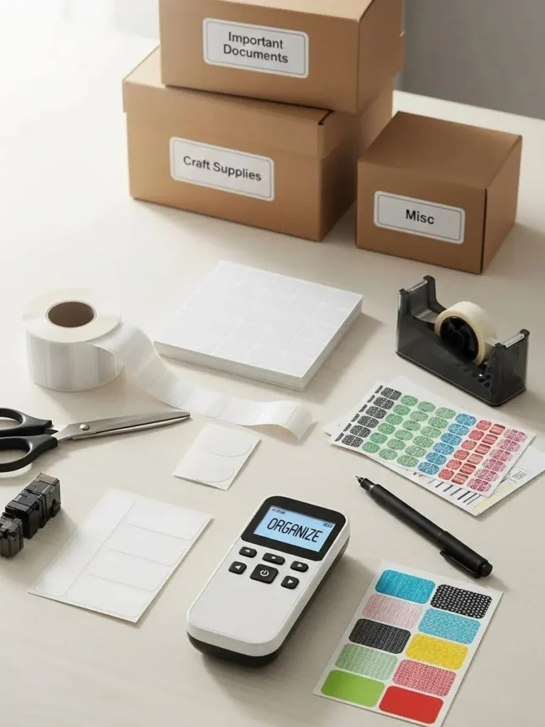 Various labeling tools and types for effective storage organization